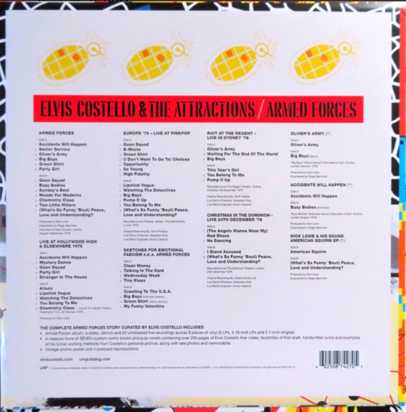 ELVIS COSTELLO & THE ATTRACTIONS - ARMED FORCES (9 LP) BOX SET VINYL